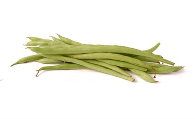 Beans (Phaseolus vulgaris), isolated on a white background
