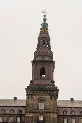 Fototapeta na wymiar Christiansborg Palace in winter time in Copenhagen, Denmark.