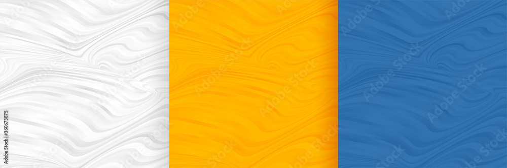 Sticker abstract wavy shape pattern blank background set