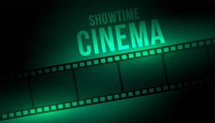 showtime cinema background with film strip reel