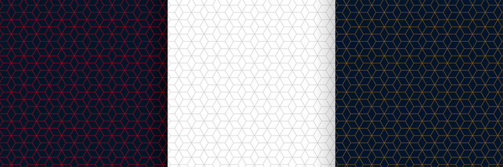 set of hexagonal lines pattern background design