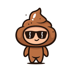 Cute poop mascot character design