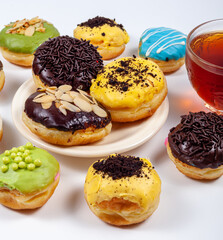 Donuts and Tea Close Up