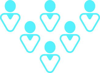 Modern user icon - Group of colored men