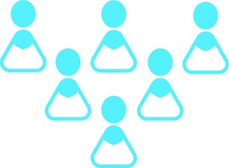 Modern user icon - Group of colored women