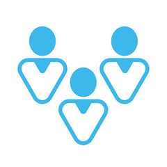 Modern user icon - Modern user icon - 3 colored men