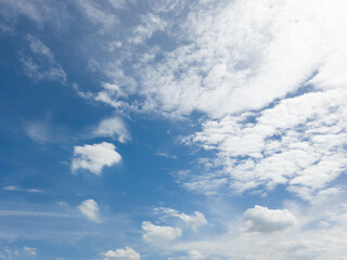 blue sky background with tiny clouds