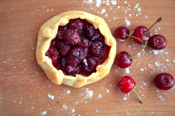 Summer homemade baked galette tart open pie curd biscuit Breton crepe, Savory Buckwheat Galettes...