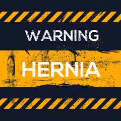Warning sign (hernia), vector illustration.