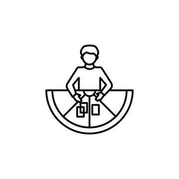 recommend clip art: baccarat line icon. Signs and symbols can be used for web, logo, mobile app, UI, UX