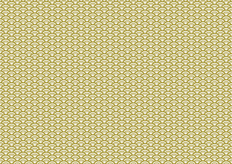 青海波の金色系和柄パターン　線幅の変化する小さ目の模様