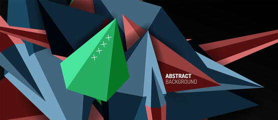 Fototapeta premium Trendy simple triangle abstract background, dynamic motion concept. Vector Illustration For Wallpaper, Banner, Background, Card, Book Illustration, landing page