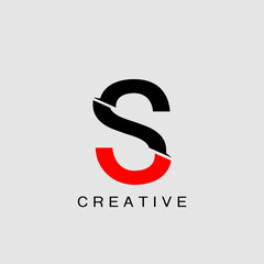 Fototapeta premium Monogram Abstract Techno Initial Letter S Logo icon vector design