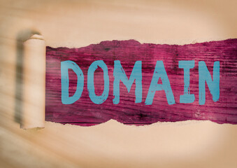 Handwriting text writing Domain. Conceptual photo identification string that defines a realm of...