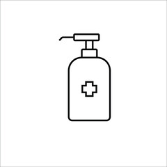 Hand Sanitizer icon. bottle medical icon. icon symbol vector eps10. white background isolated.