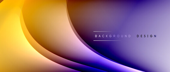 Fluid gradient waves with shadow lines and glowing light effect, modern flowing motion abstract background for cover, placards, poster, banner or flyer