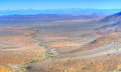 VIEW OF THE TANKWA VALLEY from Gannaga Pass, Tankwa Karoo National Park, northern Cape, South africa