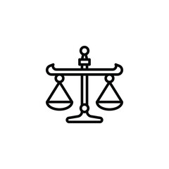 Law scale icon Vector illustration, EPS10. Icon Vector Logo Template