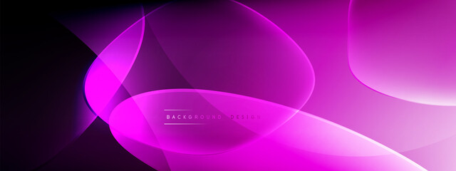 Vector abstract background - liquid bubble shapes on fluid gradient with shadows and light effects. Shiny design template for text