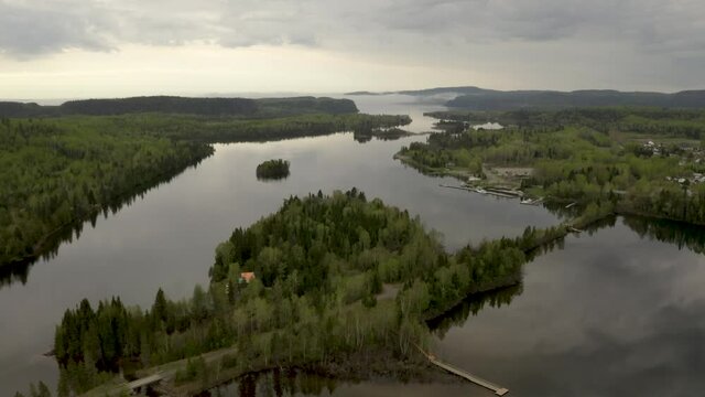 Nipigon Bay During A Cloudy Spring Mourning In Northern Ontario