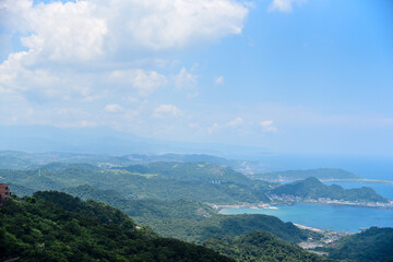 Fototapeta na wymiar Taiwan famous Jiufen sky and seascape