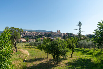panorama of the town of spello province of perugia