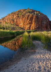 Glen Helen gorge in the West MacDonnell Ranges, Northern Territory, Australia.