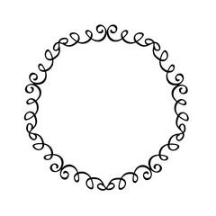 Decorative page border. Vintage decor lines, luxury wedding frame line and ornate swirl borders. Calligraphic isolated vector icon