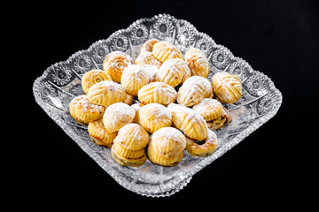 Eid sweets with black background