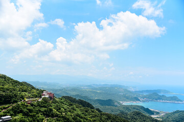 Fototapeta na wymiar Taiwan famous Jiufen sky and seascape