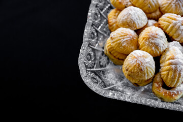 Eid sweets with black background