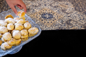 Eid sweets with black background