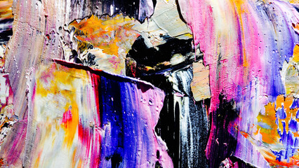 Colorful abstract background wallpaper. Modern motif visual art.  Mixtures of oil paint. Trendy...