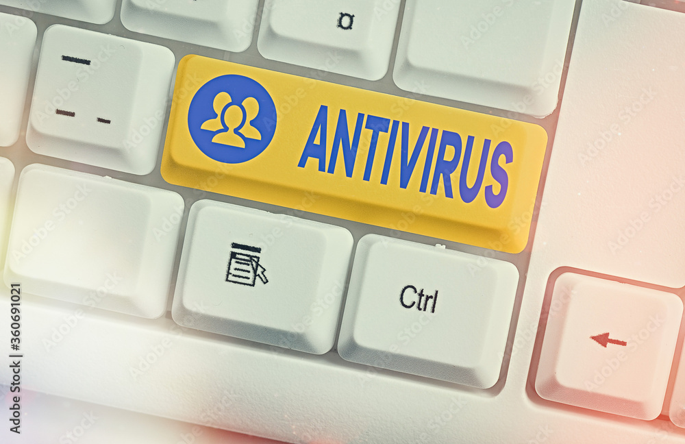 Poster conceptual hand writing showing antivirus. concept meaning suitable for the detection and removal of