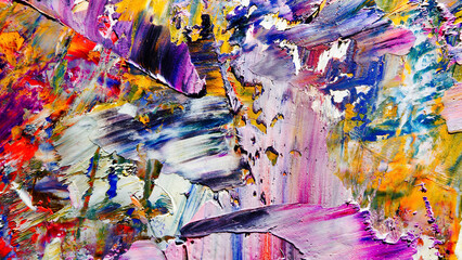 Colorful abstract background wallpaper. Modern motif visual art.  Mixtures of oil paint. Trendy...