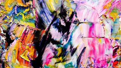 Colorful abstract background wallpaper. Modern motif visual art.  Mixtures of oil paint. Trendy...