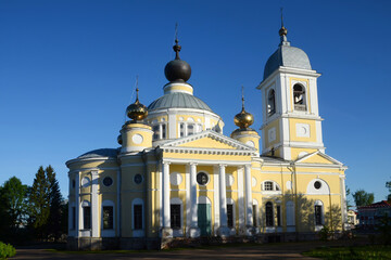 Fototapeta na wymiar Assumption cathedral (Uspensky cathedral, early 19th century). Myshkin, Yaroslavl Oblast, Russia.