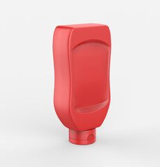 Blank Plastic Ketchup and Sauce Bottle For branding and mock up, 3d illustration.