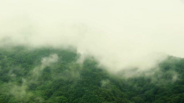 山にかかる雲（早送り映像）