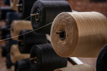 traditional Turkish silk production and spinning reels