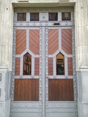 Beautifully carved doors in Budapest сlose-up. Great trip to Hungary. 