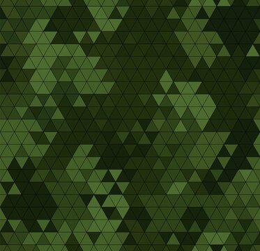 Vector trendy low poly seamless pattern. Camouflage polygonal background