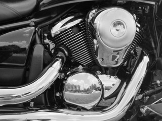 motore di motocicletta, motorcycle engine	