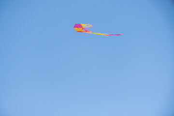 Colorful kite flying in the sky