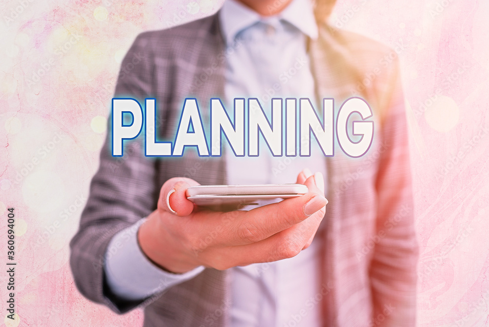 Poster conceptual hand writing showing planning. concept meaning achieving desired results is the first and