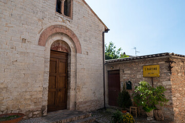 church of san martino of spello in the upper area