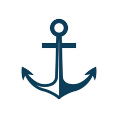 anchor - nautical symbol icon vector design template