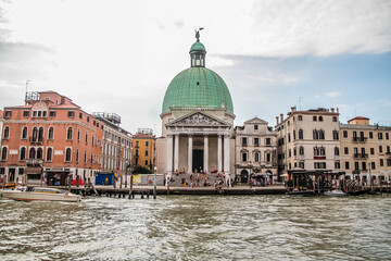 Venice city center - the Grand Canal and San Simeon Piccolo church in the background