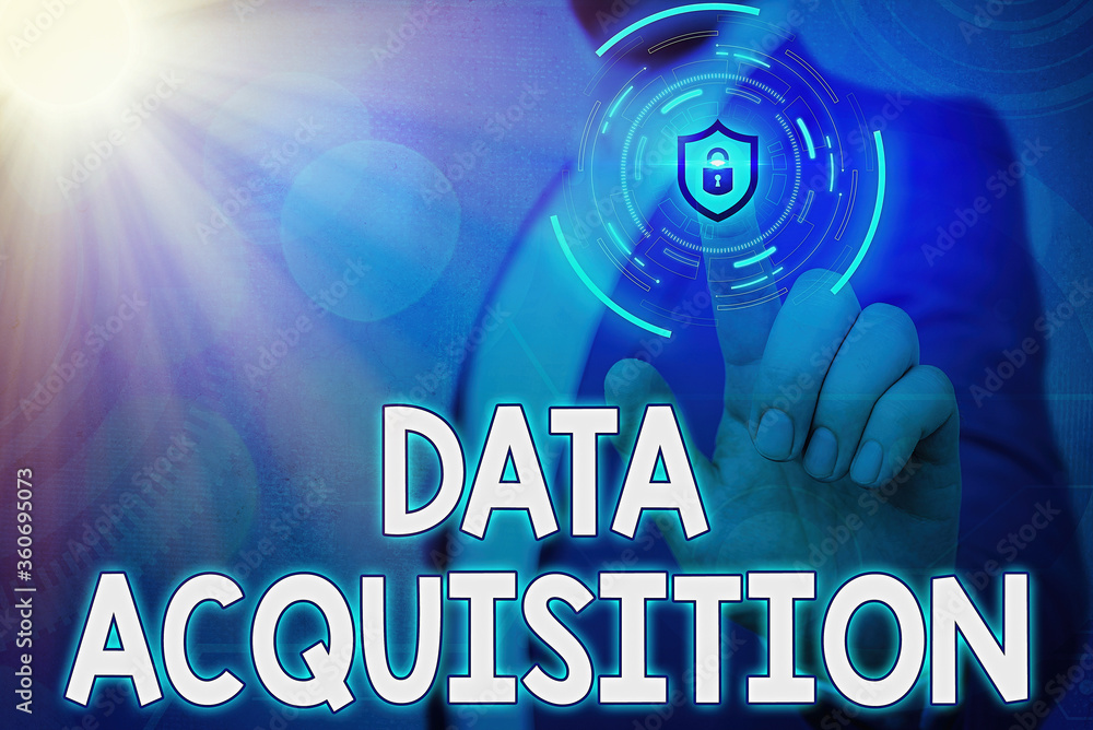 Poster handwriting text writing data acquisition. conceptual photo way to obtain statistics that can be man