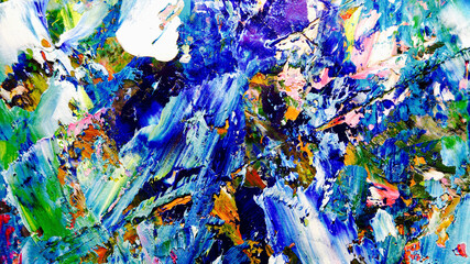 Colorful abstract background wallpaper. Modern motif visual art.  Mixtures of oil paint. Trendy...